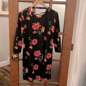 By and by brand Black dress with flowers size Large